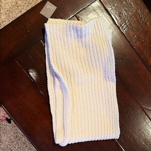 J Jill White Knit Scarf
